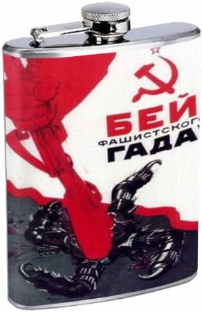 Smash Vile Fascist Russian Wwii Flask 8oz D-166