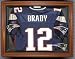 Football Jersey E-Z Display Case for Full Size Jerseys in a Classic Wood Finish Frame and Optional E