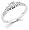 Size - 4 - 14k White Gold 5 Five Stone Round Diamond Engagement Anniversary Ring Band (1/2 cttw, 1/3 ct Center, G-H Color, I1 Clarity)