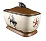 Bread Box, Toast Jar Western Cowboy Decor