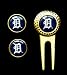 Detroit Tigers Divot Tool Golf Ball (2) Marker Set Mlb