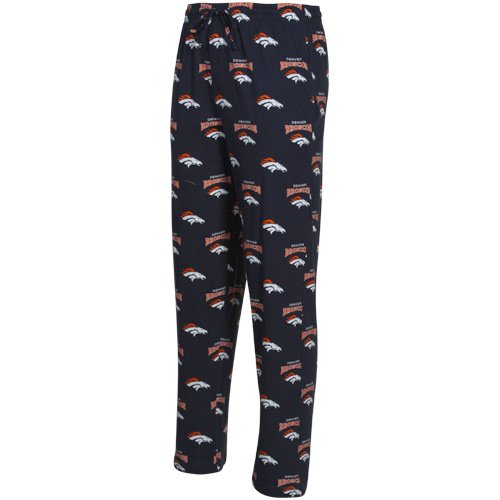 NFL Men's Denver Broncos Supreme Knit Pants (Navy, Medium)