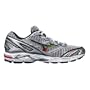 Mizuno Men's Wave Rider 12 Size: 14, Width: 2E, Color: White/Silver