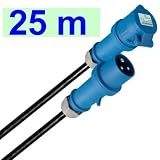 25 m CEE Verlängerungskabel Stromkabel 16A / 230V IP44 Kabel Stecker Kupplung blau Camping