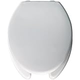 Bemis 2L2150T 000 Medic-Aid Plastic Raised Open Front Toilet Seat and Cover with 2-Inch Lift, Elongated, White