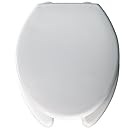 Bemis 3L2150T 000 Medic-Aid Plastic Raised Open Front Toilet Seat with Cover and 3-Inch Lift, Elongated, White