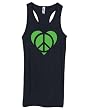 Peace Heart Black Racerback Yoga Tank