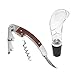 Waiters Corkscrew by Dealight - Premium Rosewood All-in-one Corkscrew, Bottle Opener and Foil Cutter, with Wine Pourer included