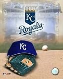 Kansas City Royals MLB 8x10 Photograph Team Logo and Baseball Cap Collage