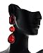 Rectangular, Circular & Teardrop Gemstone Fashion Clip on Dangling Earrings