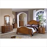 IMAGE OF Hospitality Rattan 403-5911-12-13/5914-15-16 Set Ships Wheel Bedroom Set in Light Brown