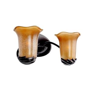 Carre Bronze Umber Piastra 2-Light Bath Fixture by Kichler