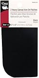 Iron-On Heavy Canvas Patches 5x5 2-Pack: Black