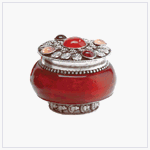 Rose Jeweled-Lid Jar Candle