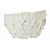 Clearance - Ladies/Womens Ribbed 100% Cotton Lace Top Briefs Underwear (Pack of 6)