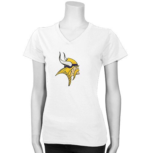 Reebok Minnesota Vikings Ladies White Premium Logo T-shirt (Large)