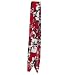 Pleated Fabric Print Hat Band - V Flower Red W12S19D photo