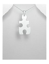 Jigsaw Pendant Necklace In 92.5 Sterling Silver