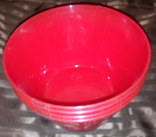 Essential Home 4 Pk Red Bowls 5.5