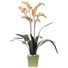 New Nearly Natural Monte Bertia Silk Flower Arrangement Perfect Brilliant Color Realistic Feel Look