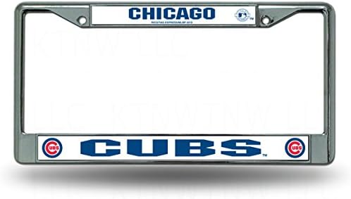 Rico Industries Chicago Cubs MLB Chrome License Plate Frame Ric2CLP-ChC