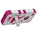 MYBAT Hybrid Dual Layer Protector Cover with Kickstand for Apple iPhone 4/4S - Retail Packaging - Butterfly Dancing/Hot Pink