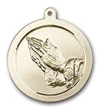14kt Gold Praying Hand Medal