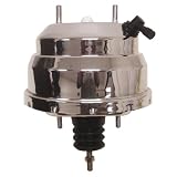 8 Universal Dual Diaphragm Steel Brake Booster - Chrome by CFR Performance