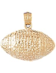 Dazzlers Solid 14k Gold Football Ball Charm Pendant Available in three colors from jewelsberry (weights: 1.7 grams only)