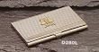 Executive Lawyer Gift Legal Scales Business Card Case Holder in Brass, Silver & Gold Plated