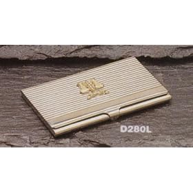 Executive Lawyer Gift Legal Scales Business Card Case Holder in Brass, Silver & Gold Plated