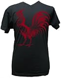 Men's Annex Clothing Rooster Victorian Steampunk Etching Art Design Print Tee Shirt