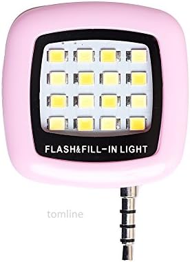 Selfie Light Fill-In Light Universal Flashes On-Camera LED Flash For iPhone Fire Phone Android Tablets Makes Awesome Selfies - Dimmable - Soft Light - Rechargeable - Portable