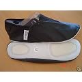 Gymnastikschuhe schwarz, echt Leder, Baumwoll Fu�bett