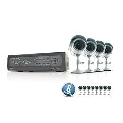 SVAT CV501-16CH-007 Do-it-Yourself DVR Security System with 8 Indoor/Outdoor Night Vision CCD Surveillance Cameras and Smartphone Compatibility
