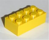 Lego Building Accessories 2x4 BRIGHT YELLOW BRICK, Bulk Pack 50 pcs