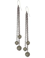Deanna Hamro Atelier Black Diamond Triple Ball Chain Earrings