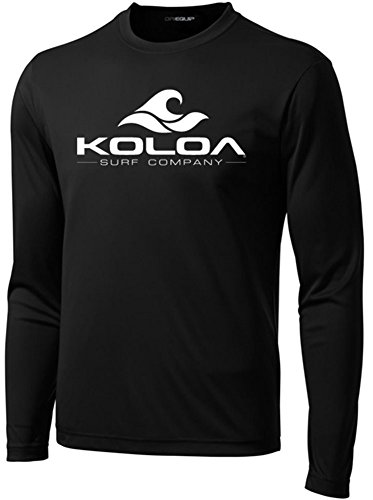 Koloa Surf Co. Wave Logo Long Sleeve Dri-Equip Athletic Shirts - Reg, Big & Tall