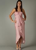 Gathered Ruffle Bandeau Sheath Dress for Bridesmaid Formal Prom