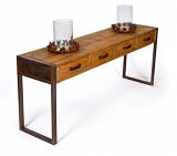 Springfield Rustic Reclaimed Wood Iron Console Table