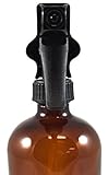 Amber Spray Bottles 16oz with Reusable Chalk Labels (2 Pack), Heavy Duty Mist and Stream Sprayer