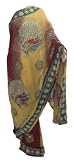 Ibaexports ibaexports Heavy Bridal Bollywood Broom Party Designer Sari Saree - Yellow -One size