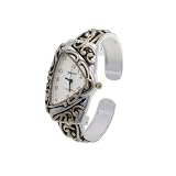 Geneva Platinum Triangular Face Fashion Watch by Geneva