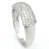 Sterling Silver Cubic Zirconia CZ Engagement Wedding Ring