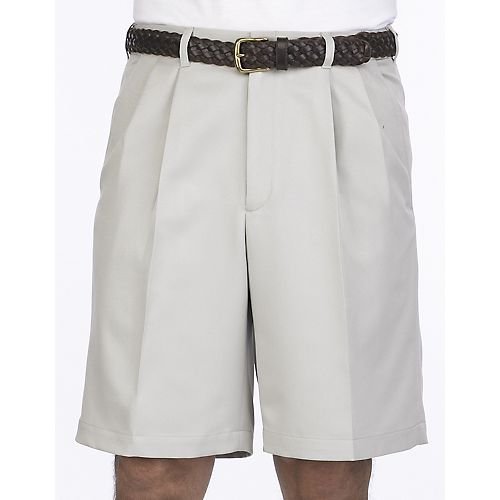 Haggar Cool 18 Performance Wear Pleated khaki shorts 34W