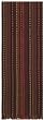 Durable Flat Weave 100% Cotton Colorful Brown and Orange Striped Table Runners 12x72 Inches Set of 2