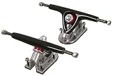 Paris (Set of 2) Longboard Skateboard Trucks - 150mm - Black Hangar / Raw Base