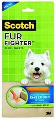 Scotch 3M Fur Fighter Hair Remover Refill, 8-Sheet #849RF-8 (3-Pack)