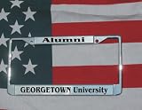 Georgetown University Chrome Laser Engraved License Plate Frame