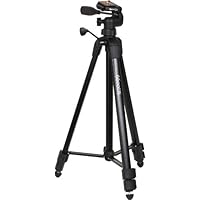 PlatinumPlus by Sunpak 6600DX Heavy Duty Tripod for Still and Video Cameras in Professional Black Supports Up to 6.6 lb and Extends Up to 65.3 Inches